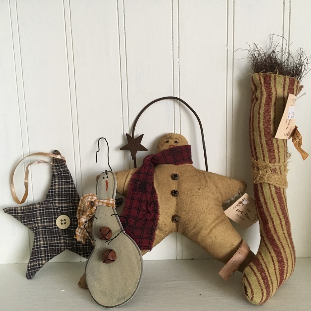 Set of Country Christmas decorations